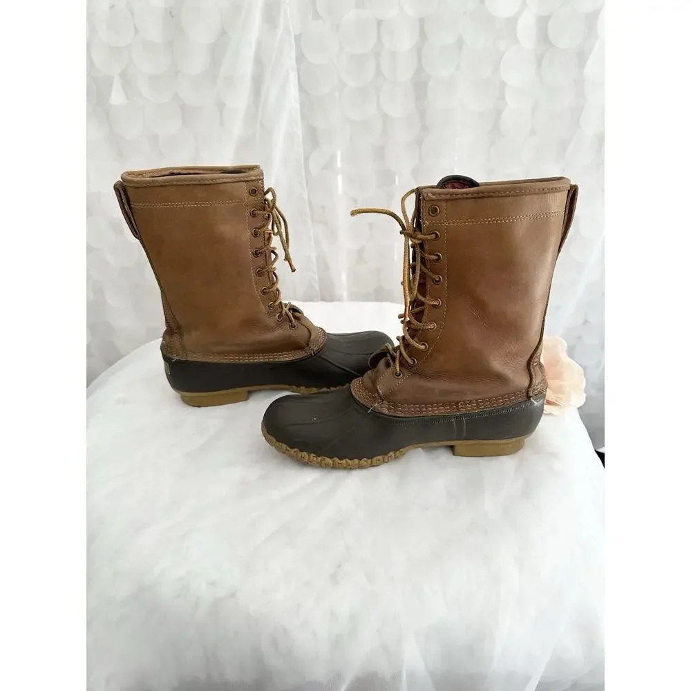 LL Bean Gore Tex Thinsulate Duck Boots Men 10 M Brown Hunting